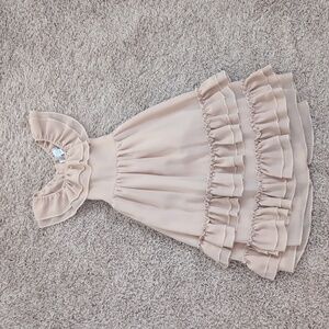 NWOT 2T girls tiered cream special occasion dress